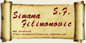 Simana Filimonović vizit kartica